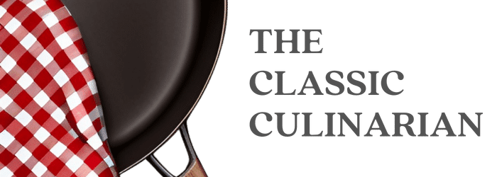 The Classic Culinarian Logo with a partial skillet and red & white gingham cloth